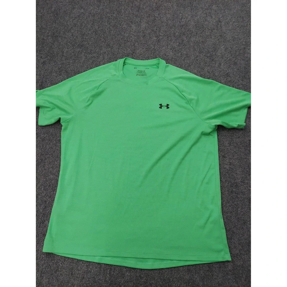 Lot 4 NIKE UNDER ARMOUR Shirt Mens Large Perfomance Logo Short Sleeve Athletic
